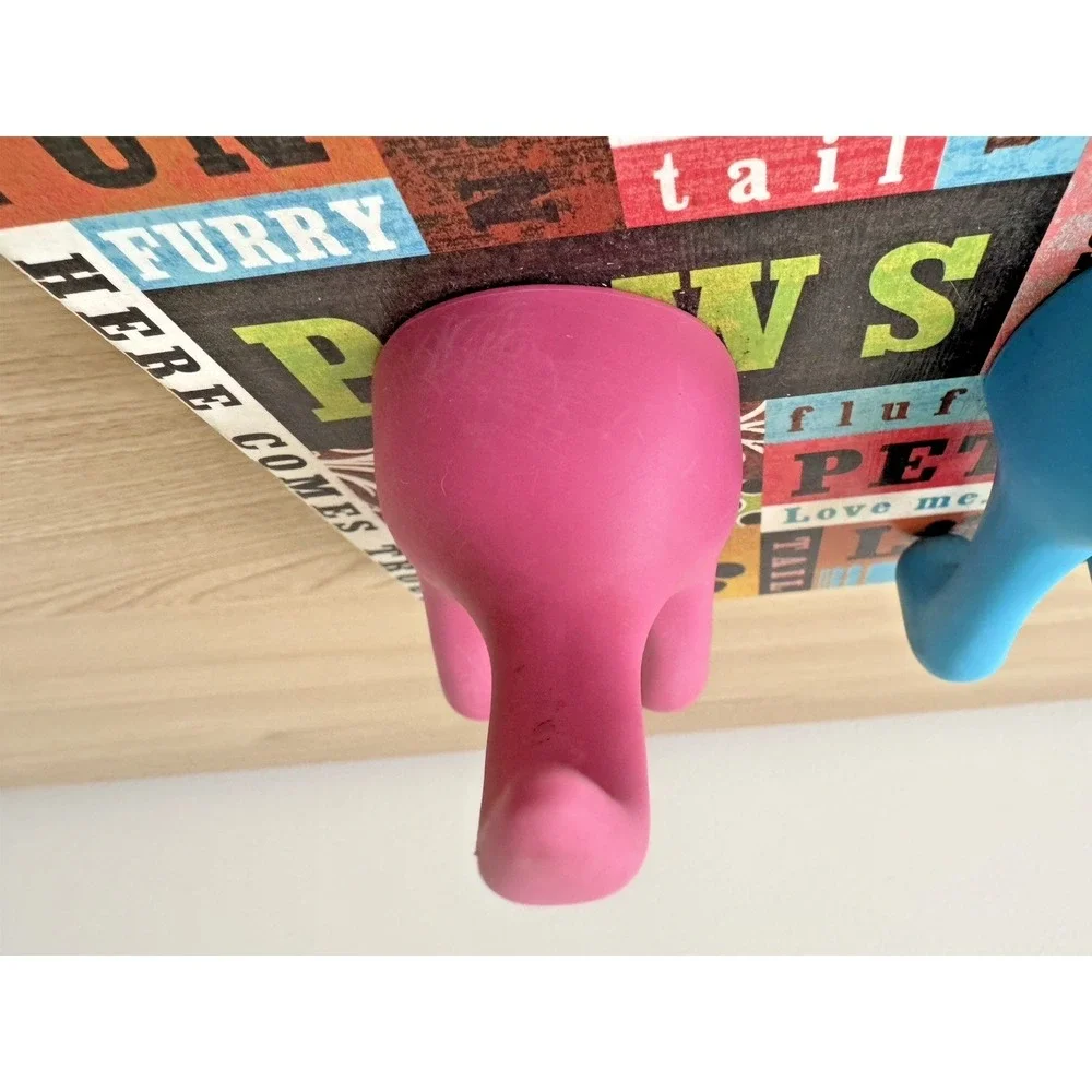 IKEA BASTIS Dog Tail Hook Rack 3 Color Pink Blue Green Leash Holder Wall Decor
